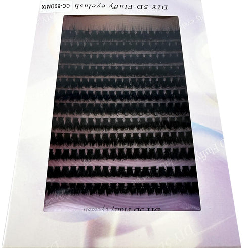 HBZGTLAD 280 Bundles 50D/60D/80D/100D/110D/150D Mink Eyelashes 0.05mm/0.07mm Thin Eyelash extension 3D Russia Volume Individual Eyelash Cluster Ma...