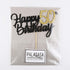 PALASASA Black Gold Glitter Happy Birthday cake topper - 50 Anniversary/Birthday Cake Topper Party Decoration (50th)...