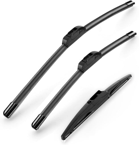 24"+19"+12" Windshield Wiper Blades Premium All-Season Durable and Quiet Silicone Wiper Blade Fit for Dodge Journey 2009-2022 J/U Hook (Set of 3)...