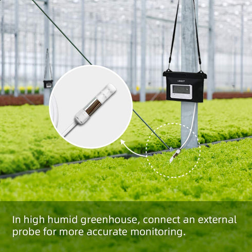 UbiBot TH30S-B External Temperature and Humidity Probe, Temperature Humidity Sensor Combined in one Probe, Monitor -40 to 80 C,0 to 100% RH, Micro USB Connector,(Matches with Our WS1 Pro Device only)
