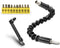 90 Degree Right Angle Driver, 11.6 Inch Bendable & Flexible Screwdriver Extension Soft Shaft and 10pcs Screwdriver Bit Set, Power Screwdriver Dril...