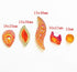 50PCS Special Effect Different Shapes Mirror AB Gems Sew On Rhinestones Faceted for Handicrafts Clothing Dress Decorations (Orange 1)...
