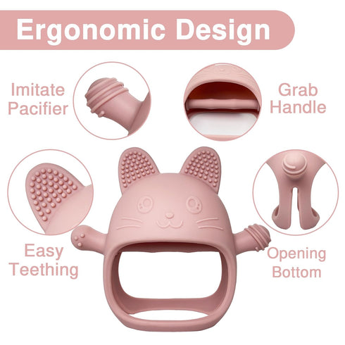 Baby Teething Toys, No Drop Teething Toys for Babies 0-6 Months, Baby Chew Toys for Teething Relief, Hand Teethers for Babies, Great Baby Shower G...