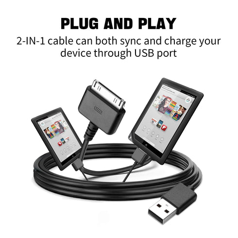 LBSC USB Charging Data Cable Cord for Barnes & Noble Nook HD HD+ 7/9" Tablet...