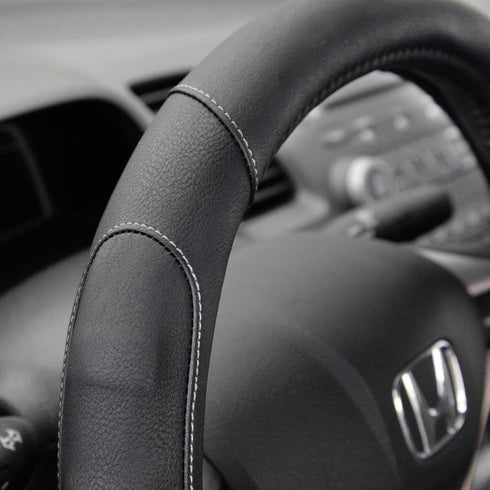 Motor Trend Ergonomic Grip Steering Wheel Cover/Protector for Small Size Steering Wheels in Cars, SUVs, Boats (13.5-14.5") (Grip Drive Pro Comfort...