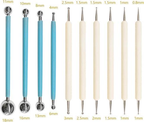 10Pcs Dotting Tools, Ball End Dot Art Tools for Rock Painting, Pottery Clay Modeling Embossing Art Mandala...