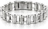 COOLSTEELANDBEYOND Masculine Mens Bike Motorcycle Link Bike Chain Bracelet of Stainless Steel with Skull Clasp...