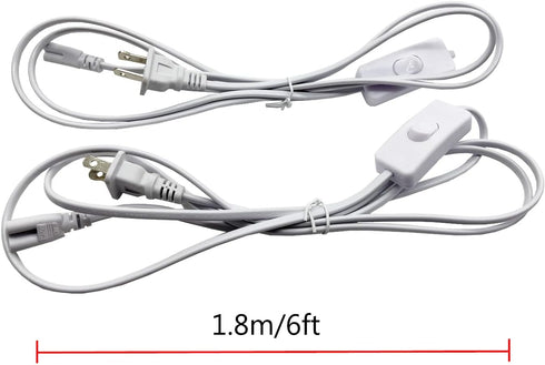 T5 T8 LED Wire Connector Power Cord LED Tube Power Extension Cord with on/Off Plug for LED T5 T8 Light Tube Integrated LED Light Fixture Extension...