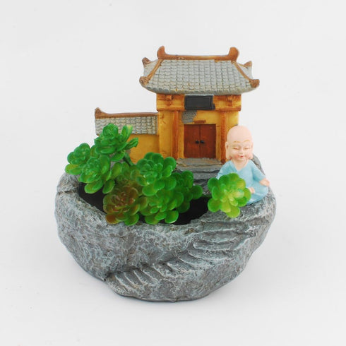 NWFashion Retro Chinese Buddha Hall,Pond Inside Flower.Succulent Planter/Pot Container for Indoor Outdoor...
