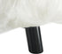 Linon Flokati Foot, 16-Inch, White Stool, 16"W x 16"D x 12.6"H,...