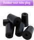 PENCK 6pcs Rubber Stopper with Hole 13mm to 17mm Tapered Plug Black Test Tubes Bungs Stoppers for Lab Home Use...