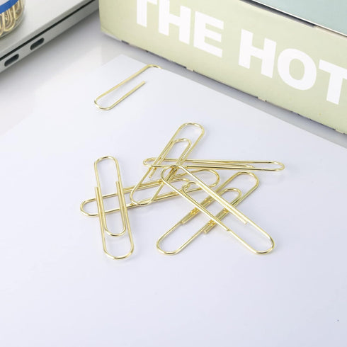 Large Paper Clips, Gold Paper Clips, 2 Inch Paper Clip, Jumbo Paperclips 100/Pack...