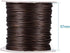 Cheriswelry 85 Yards 1mm Korean Waxed Polyester Cord Coconut Brown Beading String Threads Knotting Braiding Round Cord Ropes Crafting Cord Wire fo...