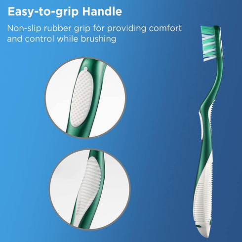 Extra Firm Toothbrushes for Adults, Extra Hard Bristles, 6 Count...