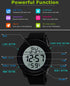 Men's Digital Sports Watch Waterproof Military Outdoor Wrist Watches for Men with LED Backlight Alarm Back Light...