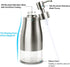 Dish Soap Dispenser with Stickers, Brushed Nickel Stainless Steel and Glass Combined, Refillable Liquid Hand Soap Dispenser for Bathroom & Kitchen...