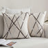 MIULEE Pack of 2 Decorative Throw Pillow Covers Cute Woven Textured Chenille Cozy Modern Concise Soft Beige Square Cushion Shams for Bedroom Sofa ...