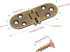 4PCS Bronze Butler Tray Hinge, Heavy Duty Folding Flip Top Hinge 180 Degree Round Edge Hinge for Folding Tables Sewing Machine Table Furniture Acc...