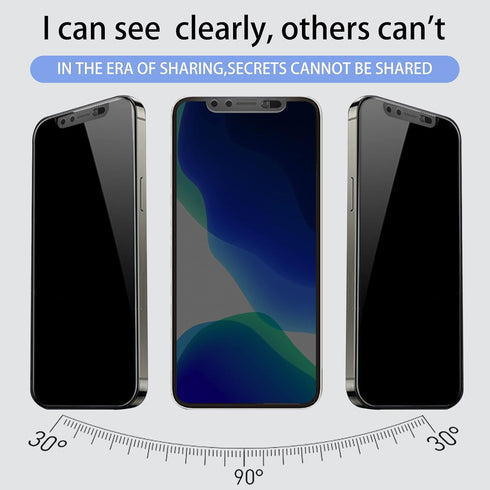 Privacy Screen Protector with Front Camera Cover Compatible for Phone 13 Pro Max/Phone 14 Plus,Anti-Spy Tempered Glass Screen Protection and Spy C...