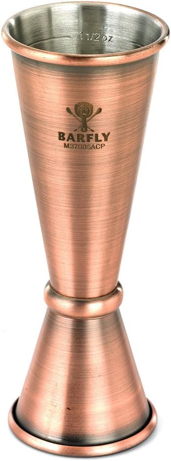 Barfly M37005ACP Japanese Style Jigger, 1 oz x 2 oz, Antique Copper...