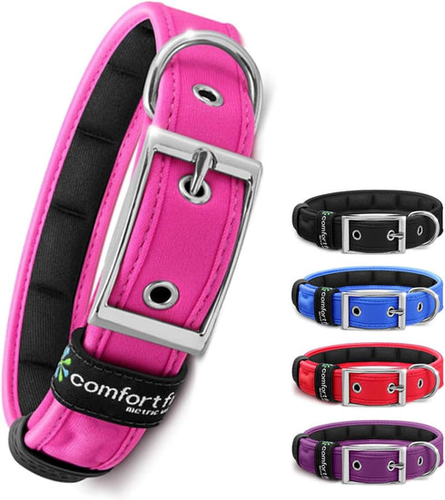 Comfort Fit Dog Collar - Soft Padded Dog Training Collar with Adjustable Buckle - Breathable and Lightweight Pet Collar - Durable, Heavy Duty Dog ...