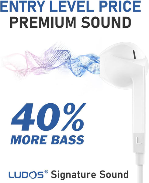 LUDOS FEROX USB C Headphones, 5 Years Warranty, USB-C Earbuds for iPhone 15 Pro Max Plus Samsung Galaxy S23 Ultra S22 S21 FE S20 Z Flip 3 Fold 4 A...