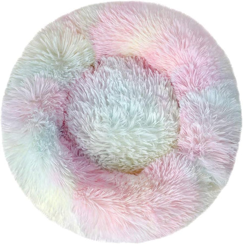 otoez Kitten Puppy Bed Extra Small XS Round Dog Cat Beds Anti Anxiety Plush Pet Calming Donut Bed with Non-Slip Waterproof Bottom, Washable (15.7"...