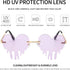 BOJOD Dripping Heart Shaped Sunglasses for Women Heart Glasses Trendy Sunglasses for Party...