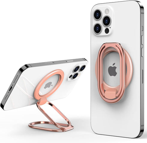 ?2024 Upgraded? Mag Safe Phone Ring Holder, SUPERONE Adjustable Magnetic Kickstand & Removable Phone Grip Compatible with Wireless Charging Only f...