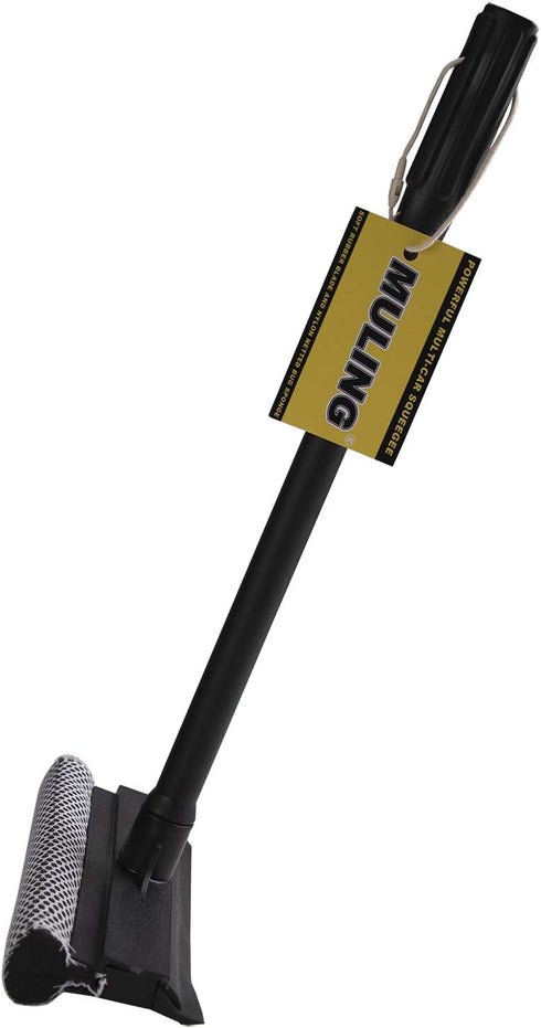 Window Squeegee Cleaning Tool Window Cleaner Car Squeegee Windshield Cleaning Sponge and Rubber Squeegee,BlackM...