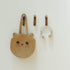 XAOMLP Wooden Coat Hooks Wall Mounted Vintage Single Organizer Hangers, Handmade Craft Hat Rack 3pcs...