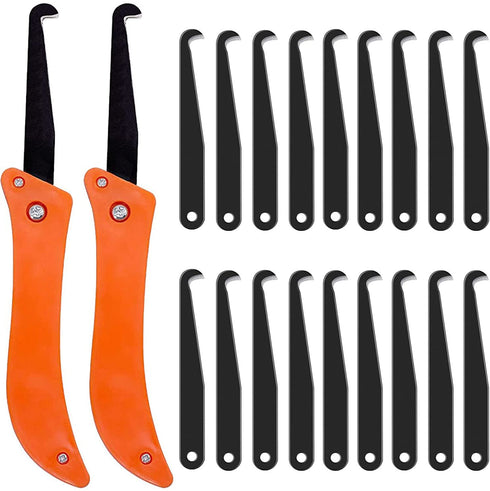 22Pcs Grout Remover Tool, 2 Grout Hand Saw and 20 Grout Removal Knife, Caulking Removal Tools, Tile Joint Cleaning Tool, Caulking Edge Kit, Tile C...