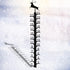 24 Inch Iron Art Snow Gauge Outdoor, Elk Snow Measuring Stick, Snowfall Gauge for Yard, Winter Snow Measurer Snow Ruler inches, Christmas Decorati...