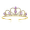 Lovelyshop Purple Gems Rhinestone Gold Tiara for Little Kid Big Kid Prom Birthday Princess Crown...