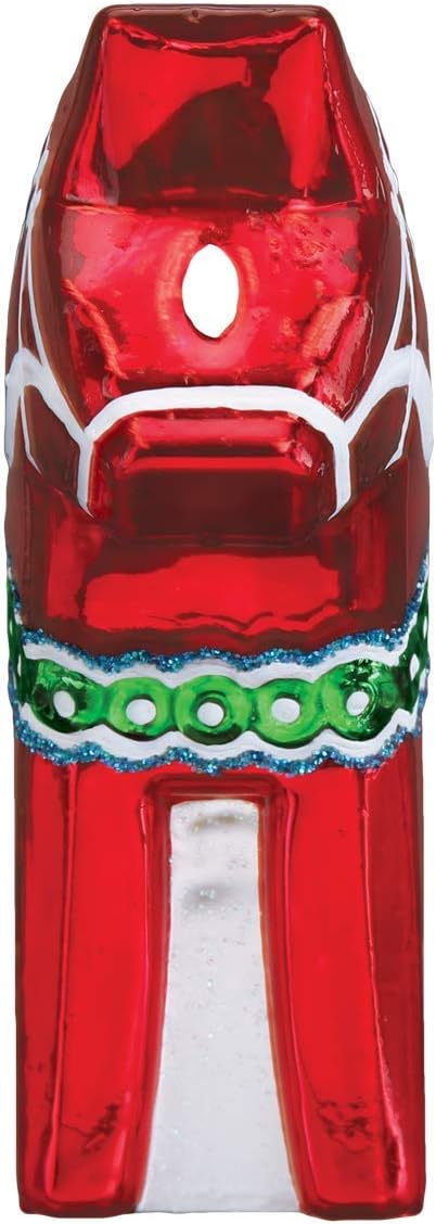 Old World Christmas Swedish Dala Horse Glass Blown Ornaments for Christmas Tree...