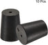 MECCANIXITY Rubber Tapered Plug 16mm to 20mm with Hole Test Tubes Bungs Stopper Black for Lab Home 10 Pieces...