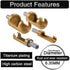 4pcs Wood Plug Hole Titanium Coated Cutter Drill Bits Set 1/4" 3/8" 1/2" 5/8" Cutting Dowel Power Woodworking Cork Hole Saw Tool Round Wood Plug T...