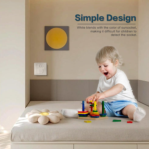 20Pcs Outlet Covers Baby Proofing Adhesive Baby Safety Plug Covers for Electrical Outlets Sliding-Lock Child Proof Outlet Cover Wall Socket Covers...