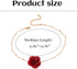 Rose Flower Choker Necklace Vintage Pearl Choker Necklace for Women Floral Choker Rose Choker Bride Wedding Party Summer Necklace (Red)...