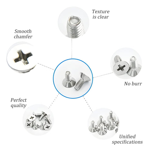 Car Brake Disc Rotor Screws, Stainless Steel Screw Rotor Brake Disc Retaining 93600-06014-0H, Retaining Screws for Front and Rear, Auto Replacemen...