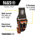 Klein Tools 5240 Tool Pouch, Tradesman Pro Maintenance Tool Pouch with 9 Pockets, Tape Thong, 2-Inch Tunnel Loop, Great Electrician Holster...