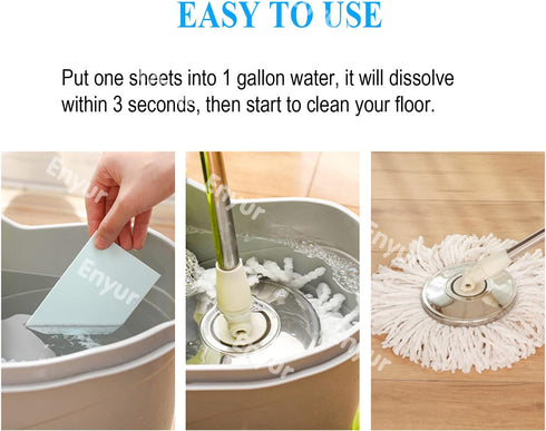 Floor Cleaner Sheets for Mopping Concentrated Multi-Surface Cleaner for Non Stubborn Stains, Multifunction Cleaning tablets Sheets, Portable box F...