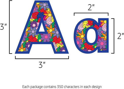 Hygloss Products Bulletin Board Letters and Numbers – Punch Out Flower Pot Design Combo – 3 Inch, 350 Pieces...