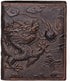 Mens Brown Genuine Leather Wallet with Credit Card Holder Dragon Pattern M...
