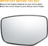 X AUTOHAUX Car Rearview Left Driver Side Mirror Glass Replacement W/Backing Plate Heated White Glass for Honda Accord 2008-2010...