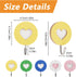 Wooden Double Heart-Shaped Self-Adhesive Hooks, 5pcs Key Holder Coat Hook Strong Adhesive Hooks for Home Office Hotel Wall Decoration...