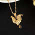 Women Jewelry 24k Gold Plated Animal Rooster Chicken Pendant Necklace Jewelry...