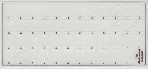 Online-Welcome Thai Keyboard Stickers Transparent White Lettering for LAPTOPS PC Any Computer...
