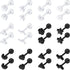 24Pcs Plastic Earrings For Sensitive Ears Silicone Medical Clear Tragus Cartilage Daith Studs Retainers 16G...