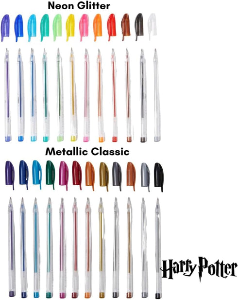 Innovative Designs Harry Potter Wizarding World Gel Pen Set for Kids, 24 Pack with Glitter Gel Pens, Cute Pens for Girls and Boys...